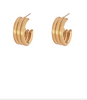 Gold Lined Hoops