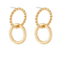 Gold Linked Circle Earrings