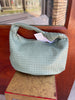 Mint Large Woven Shoulder Bag
